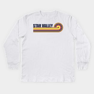 Star Valley Arizona horizontal sunset Kids Long Sleeve T-Shirt